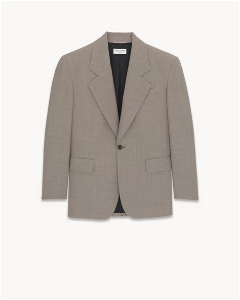 ysl lapel jacket|Oversized Jacket in Wool .